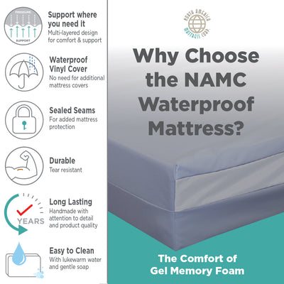 Water Proof/Incontinence Gel Memory Foam Mattress